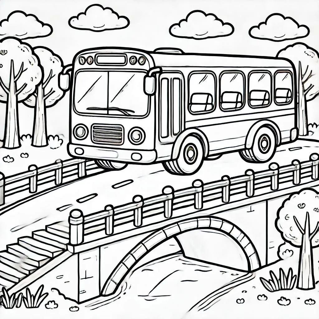 Onibus Para Colorir 9