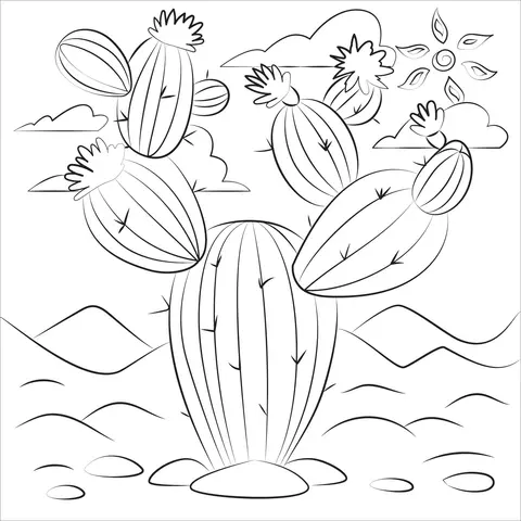 Cactus Coloring Pages 39