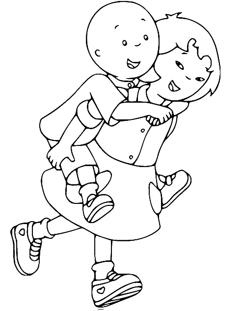 Caillou Para Colorear 49