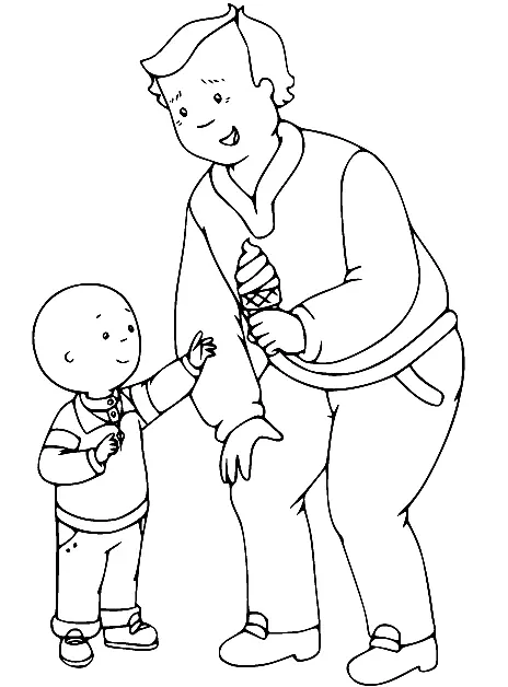 Caillou Para Colorear 52