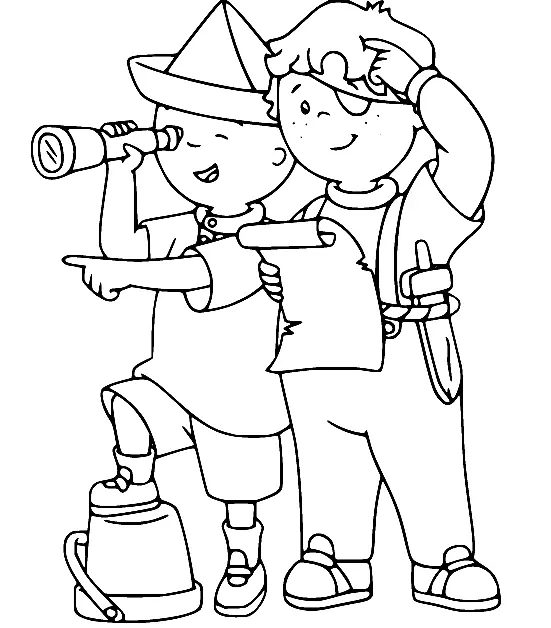 Desenhos de Caillou Para Colorir 80