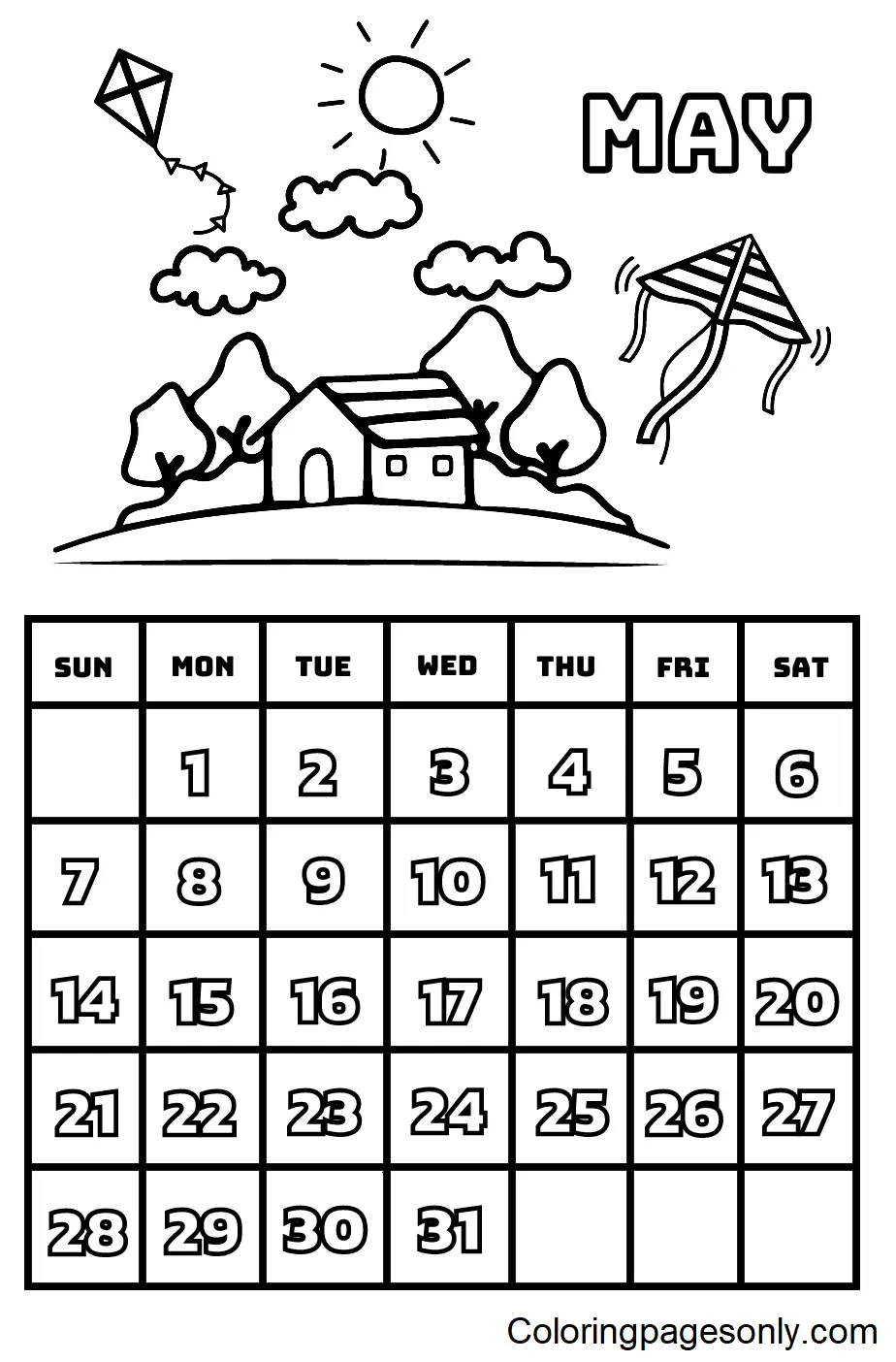 Calendar 2023 Coloring Pages 5