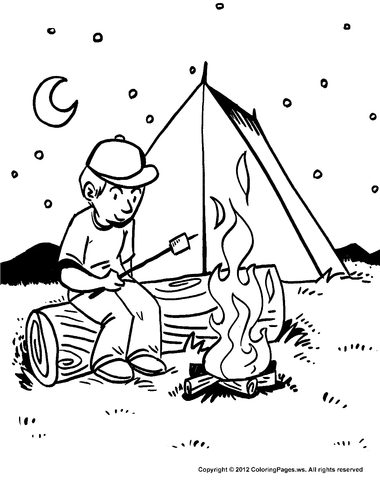 Camping Coloring Pages 16