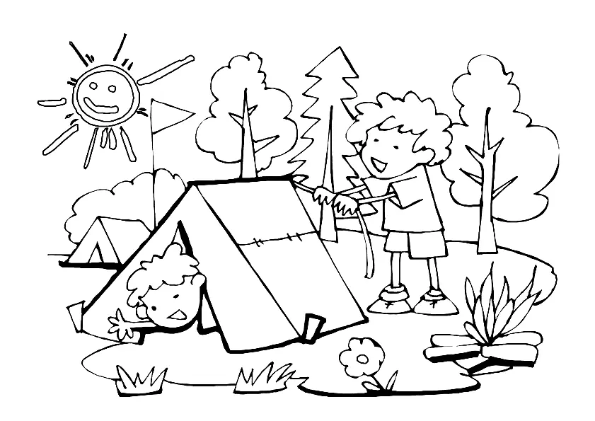 Camping Coloring Pages 17