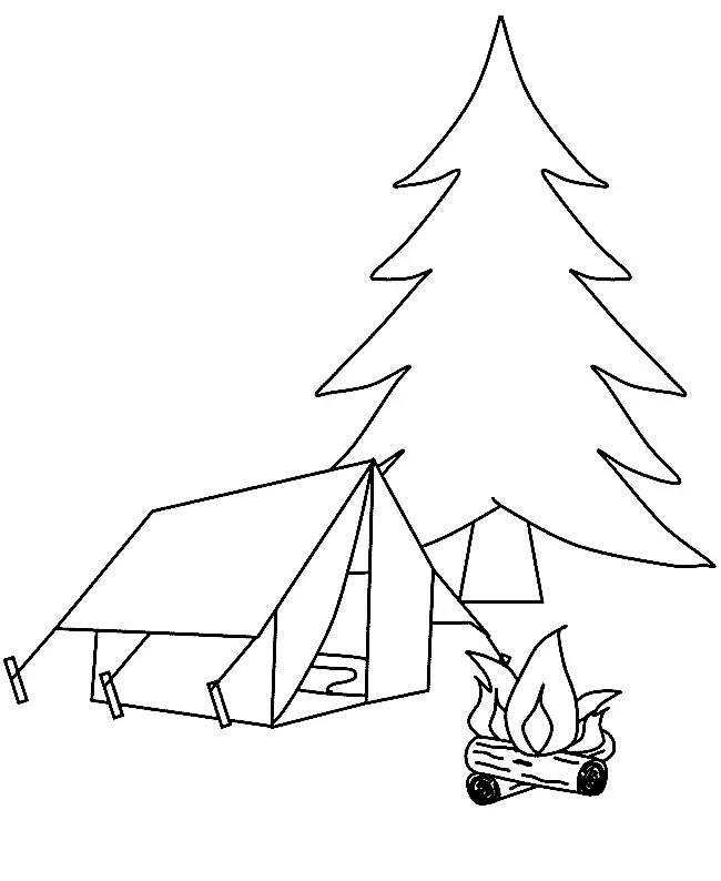 Camping Coloring Pages 19