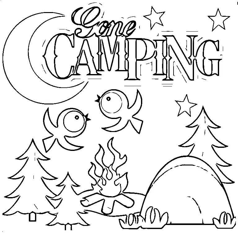 Camping Coloring Pages 21