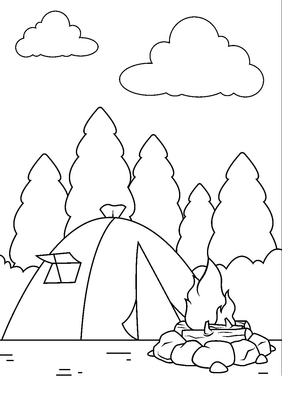 Camping Coloring Pages 23