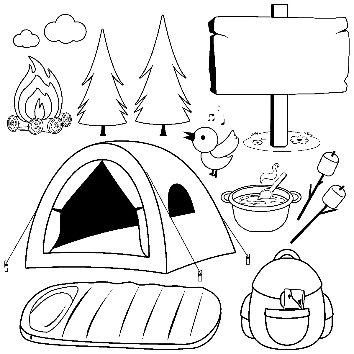 Camping Coloring Pages 28