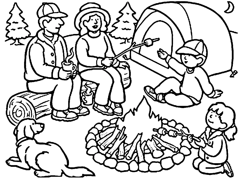 Camping Coloring Pages 3