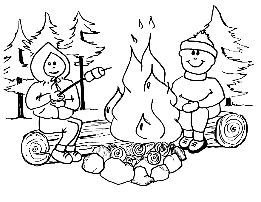 Camping Coloring Pages 8