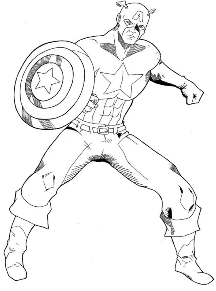 Captain America Coloring Pages to Print - Free Printable Coloring Pages