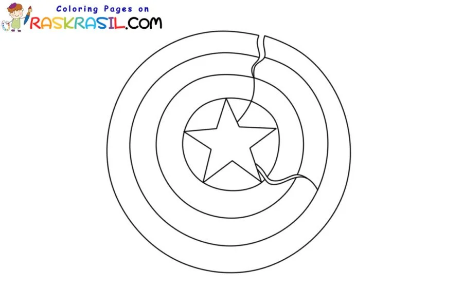 Captain America Shield Coloring Pages