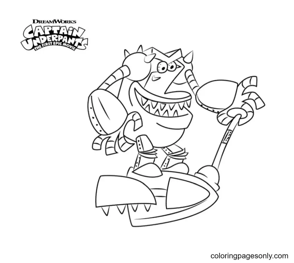 Captain Underpants Coloring Pages 64 Printable For Free Download