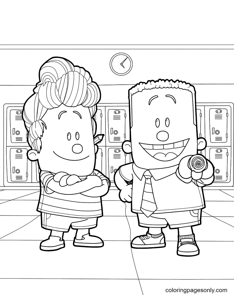 Desenhos de Capitao Cueca Para Colorir 49