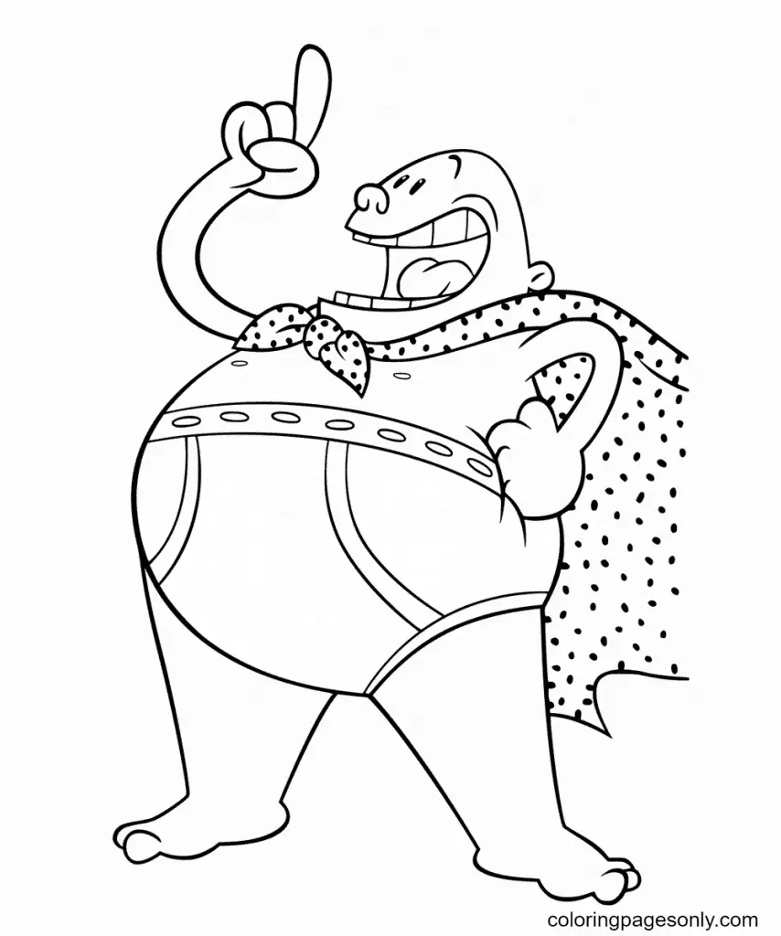 Desenhos de Capitao Cueca Para Colorir 54