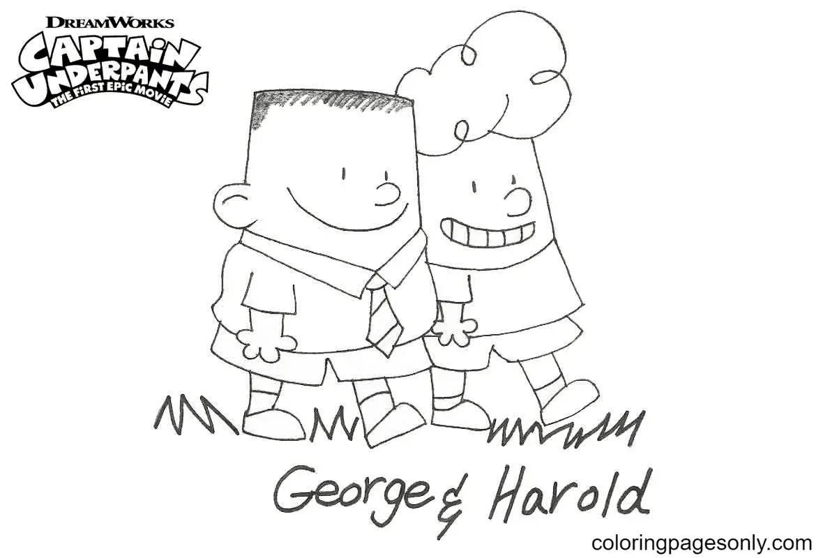 Desenhos de Capitao Cueca Para Colorir 56