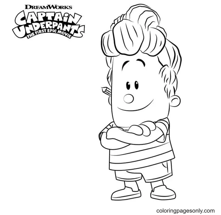 Desenhos de Capitao Cueca Para Colorir 61