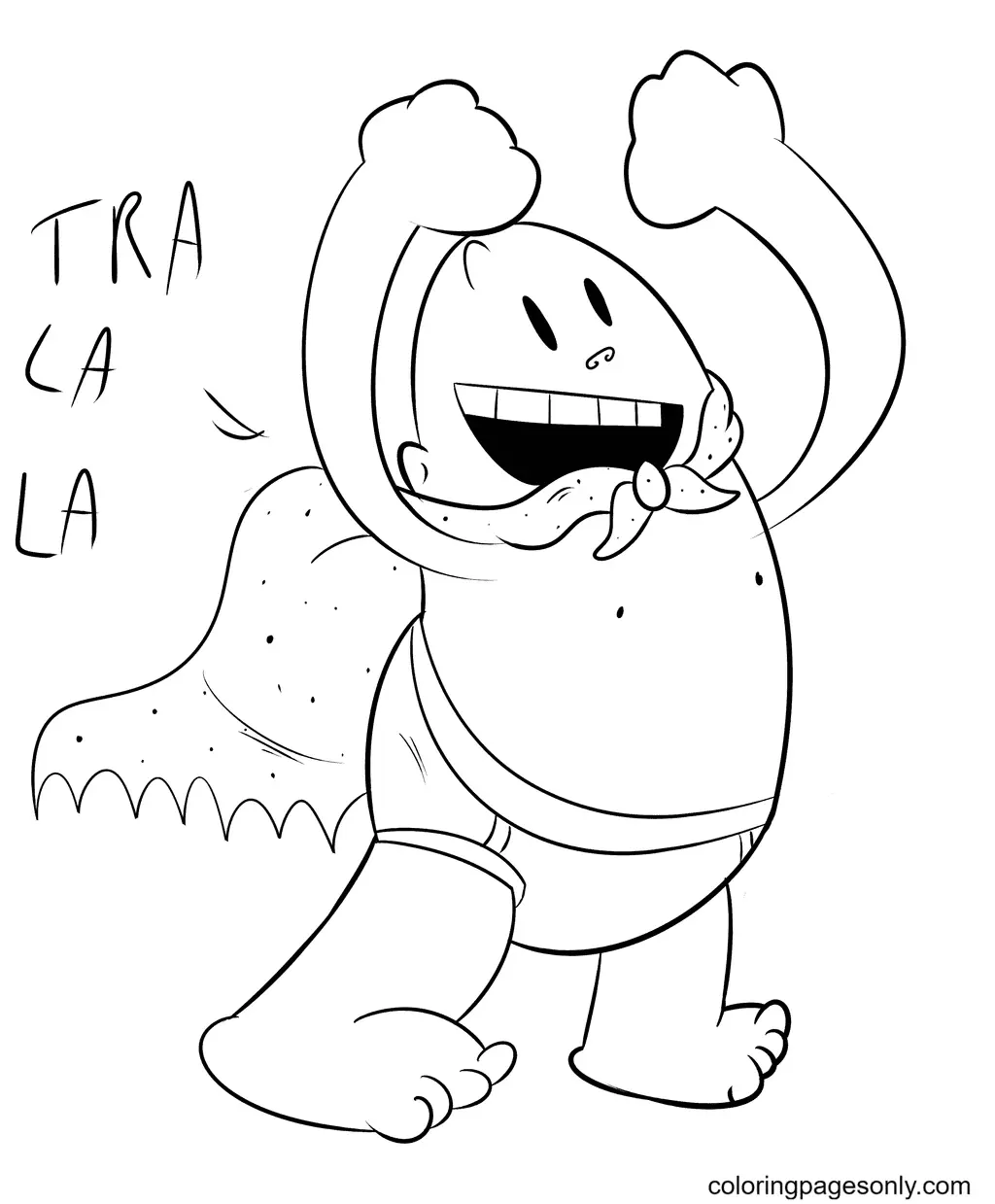 Desenhos de Capitao Cueca Para Colorir 62
