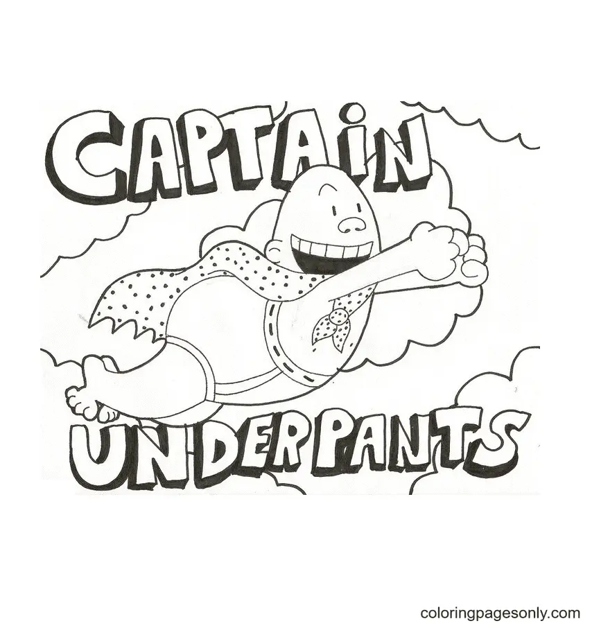 Desenhos de Capitao Cueca Para Colorir 63