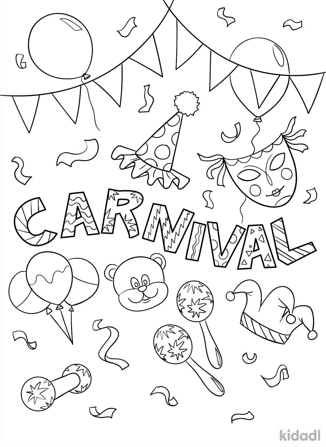 Carnival Coloring Pages 1