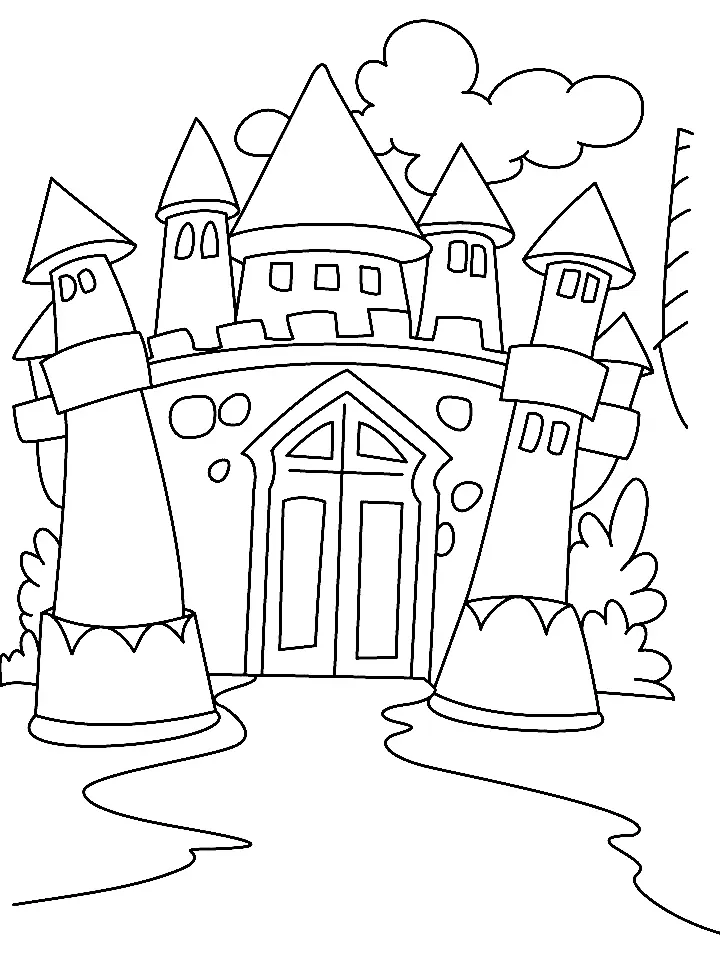 Desenhos de Castelo Para Colorir