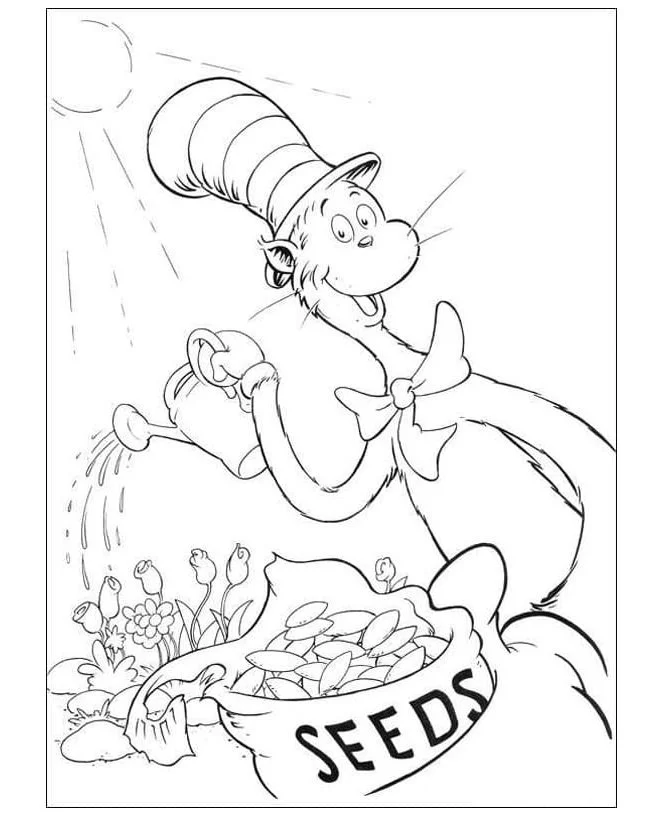 Cat In The Hat Coloring Pages 54