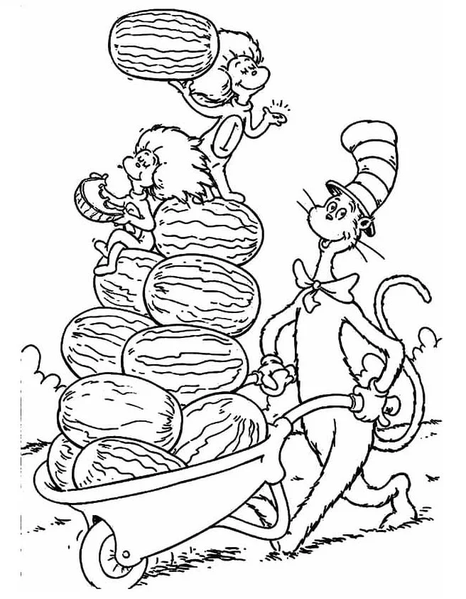 Cat In The Hat Coloring Pages 64