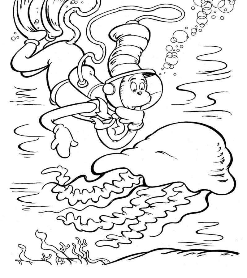 Cat In The Hat Coloring Pages 70