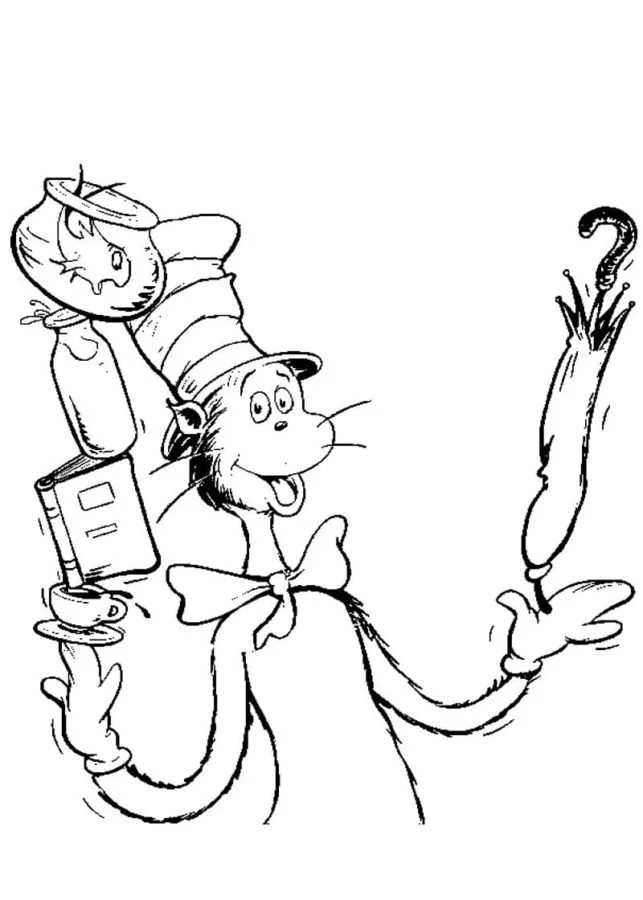 Cat In The Hat Coloring Pages 90