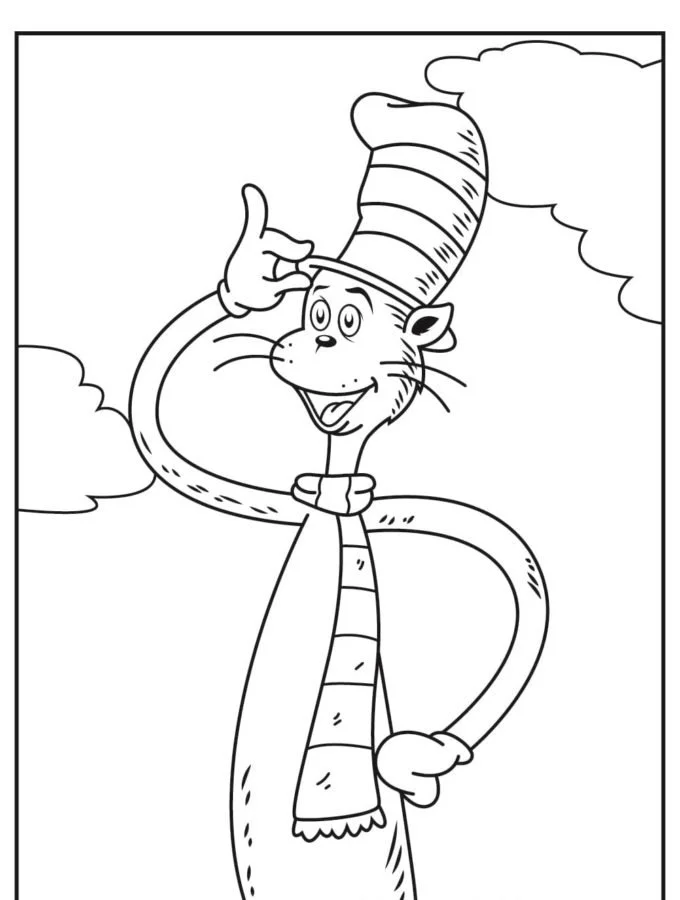 Cat In The Hat Coloring Pages