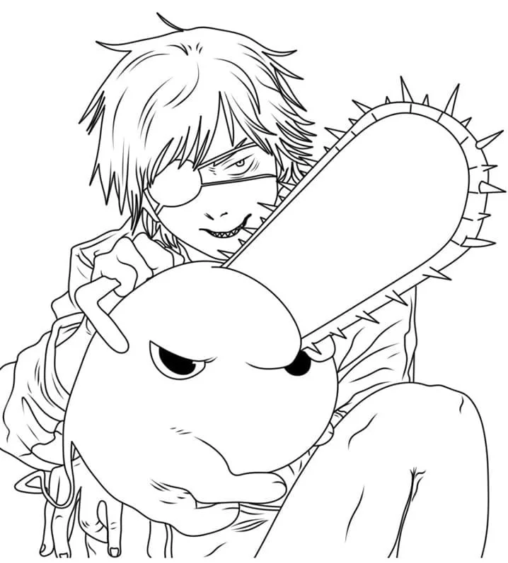 Chainsaw Man Coloring Pages