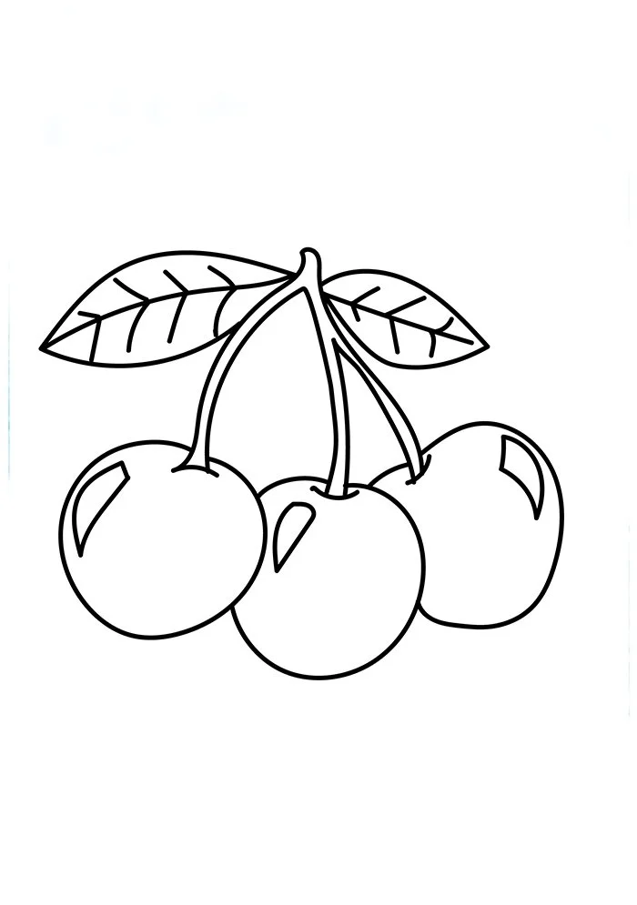 Cherry Coloring Pages 2