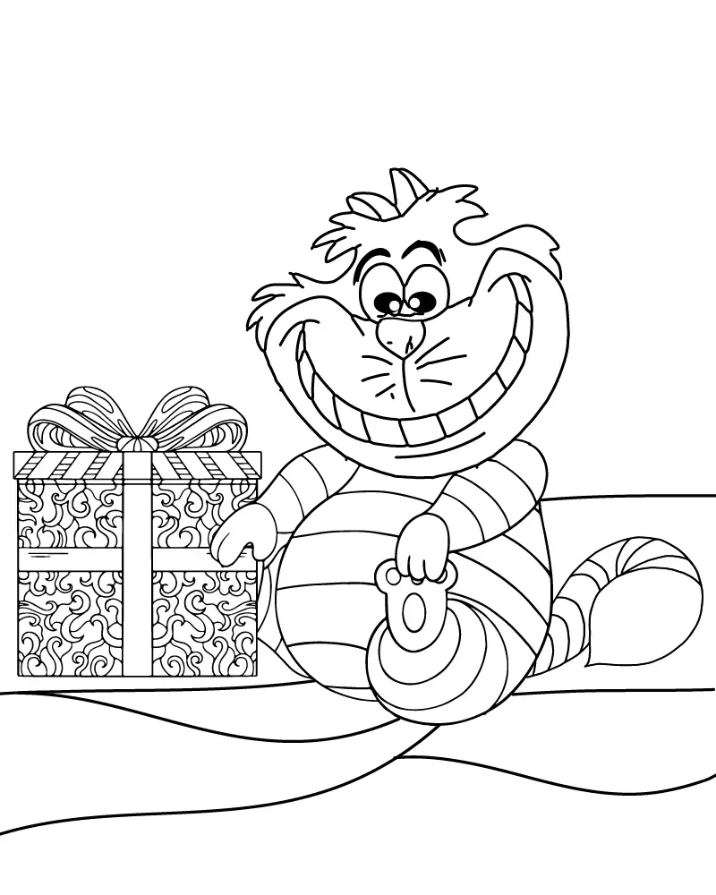 Cheshire Cat Coloring Pages 1