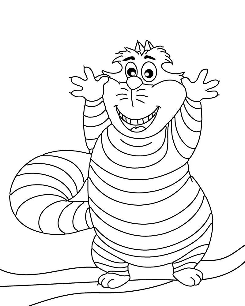 Cheshire Cat Coloring Pages 10