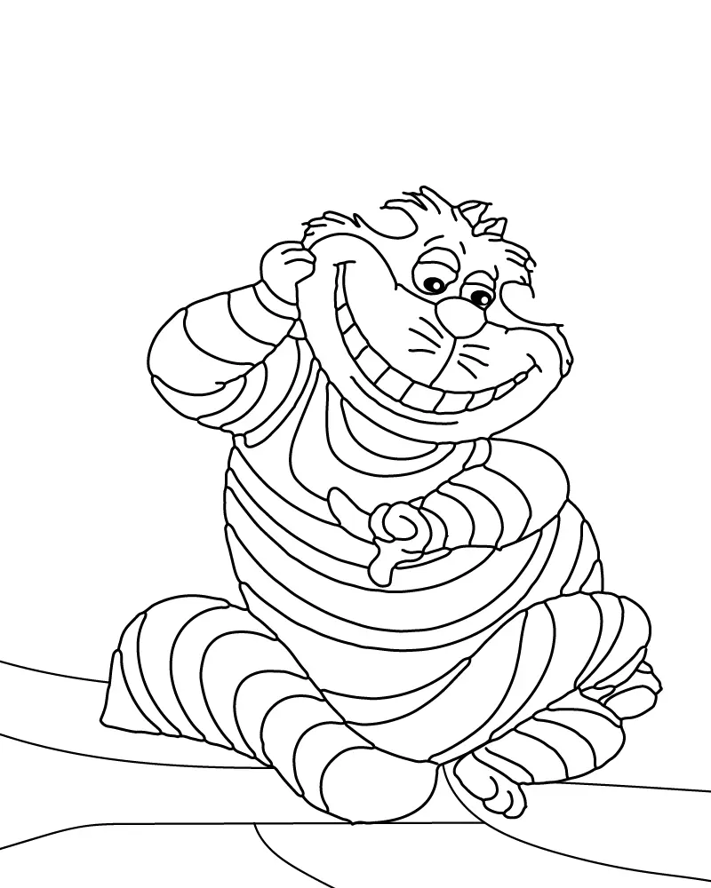 Cheshire Cat Coloring Pages 11