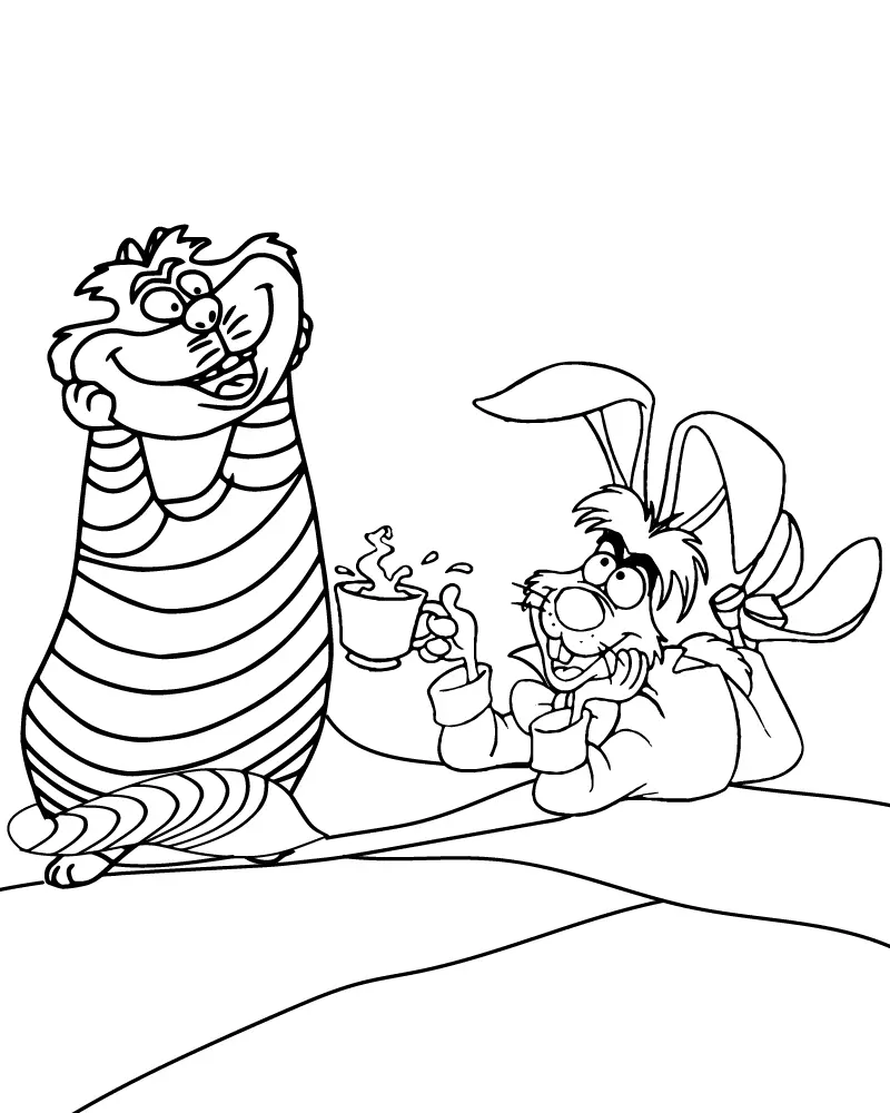 Cheshire Cat Coloring Pages 13