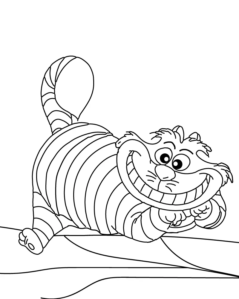 Cheshire Cat Coloring Pages 15