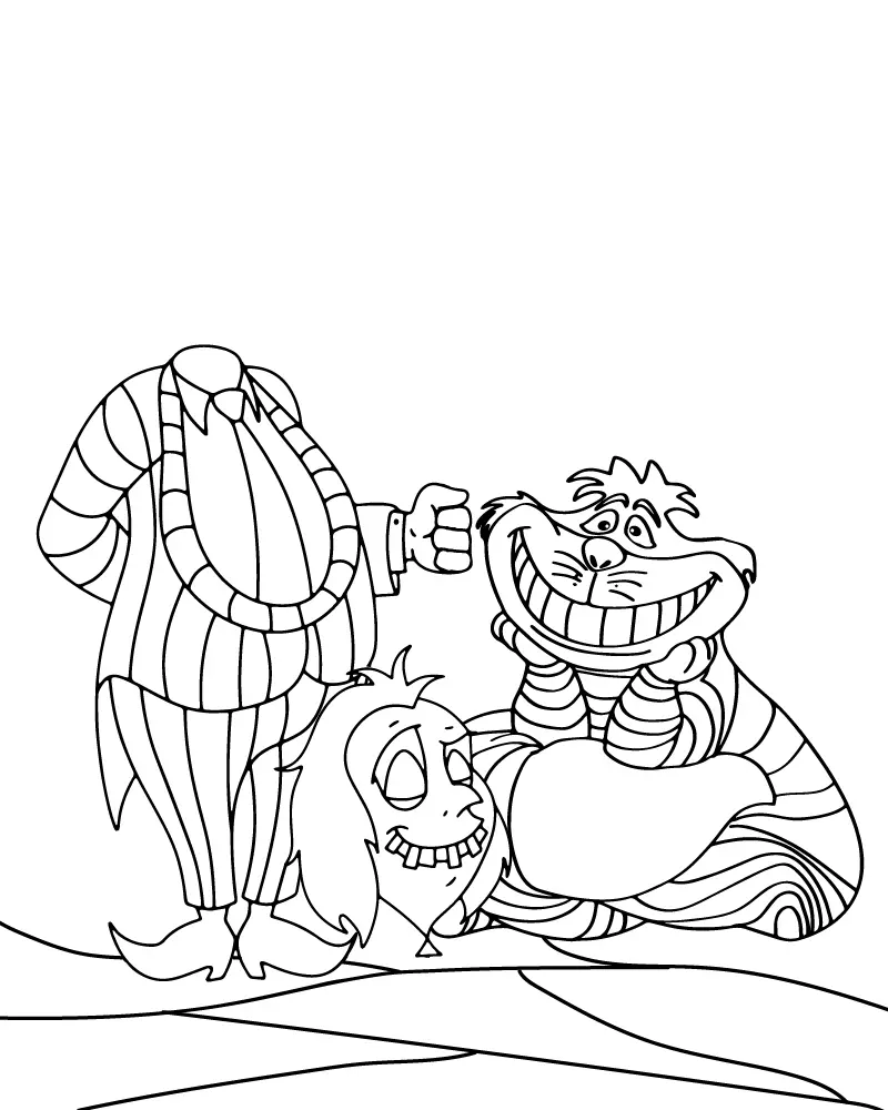 Cheshire Cat Coloring Pages 16