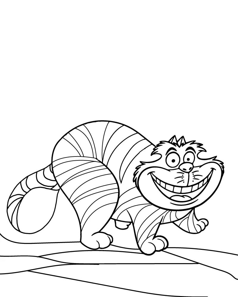 Cheshire Cat Coloring Pages 3