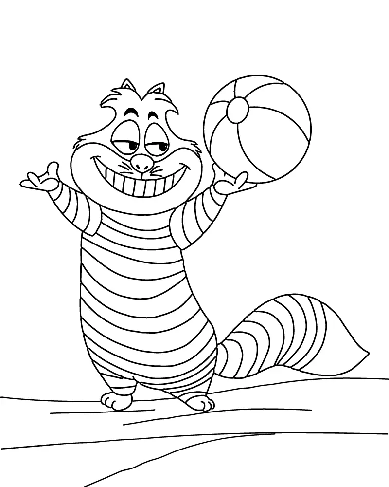 Cheshire Cat Coloring Pages 4