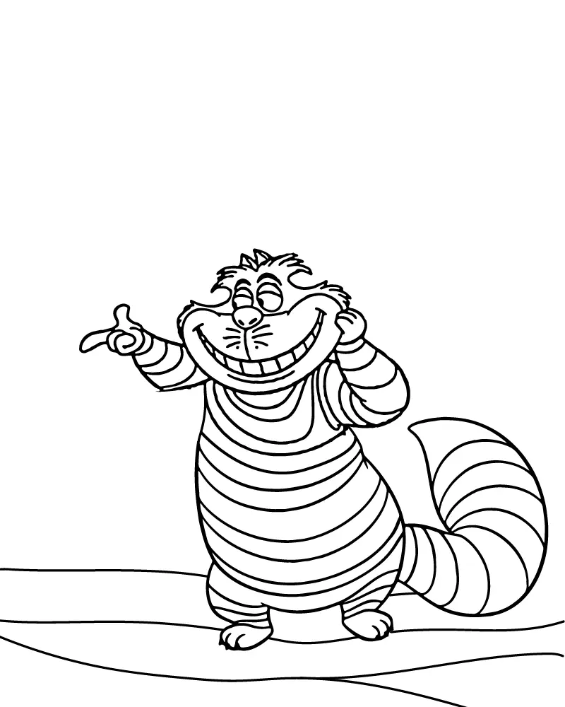 Cheshire Cat Coloring Pages 5