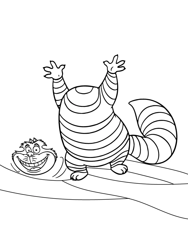 Cheshire Cat Coloring Pages 7