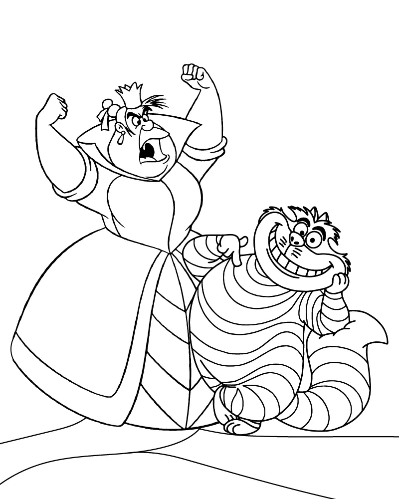 Cheshire Cat Coloring Pages 8