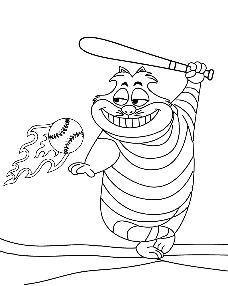 Cheshire Cat Coloring Pages 9