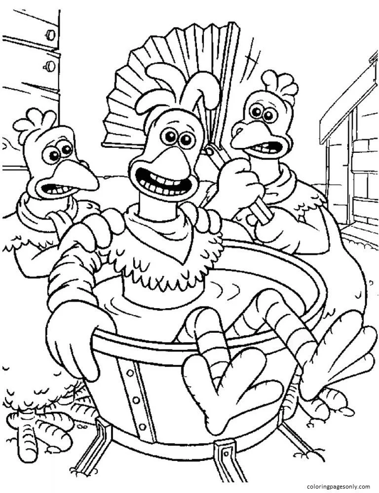 Desenhos de Frango Para Colorir 18