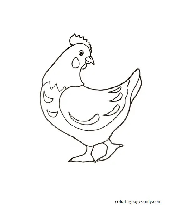 Desenhos de Frango Para Colorir 25