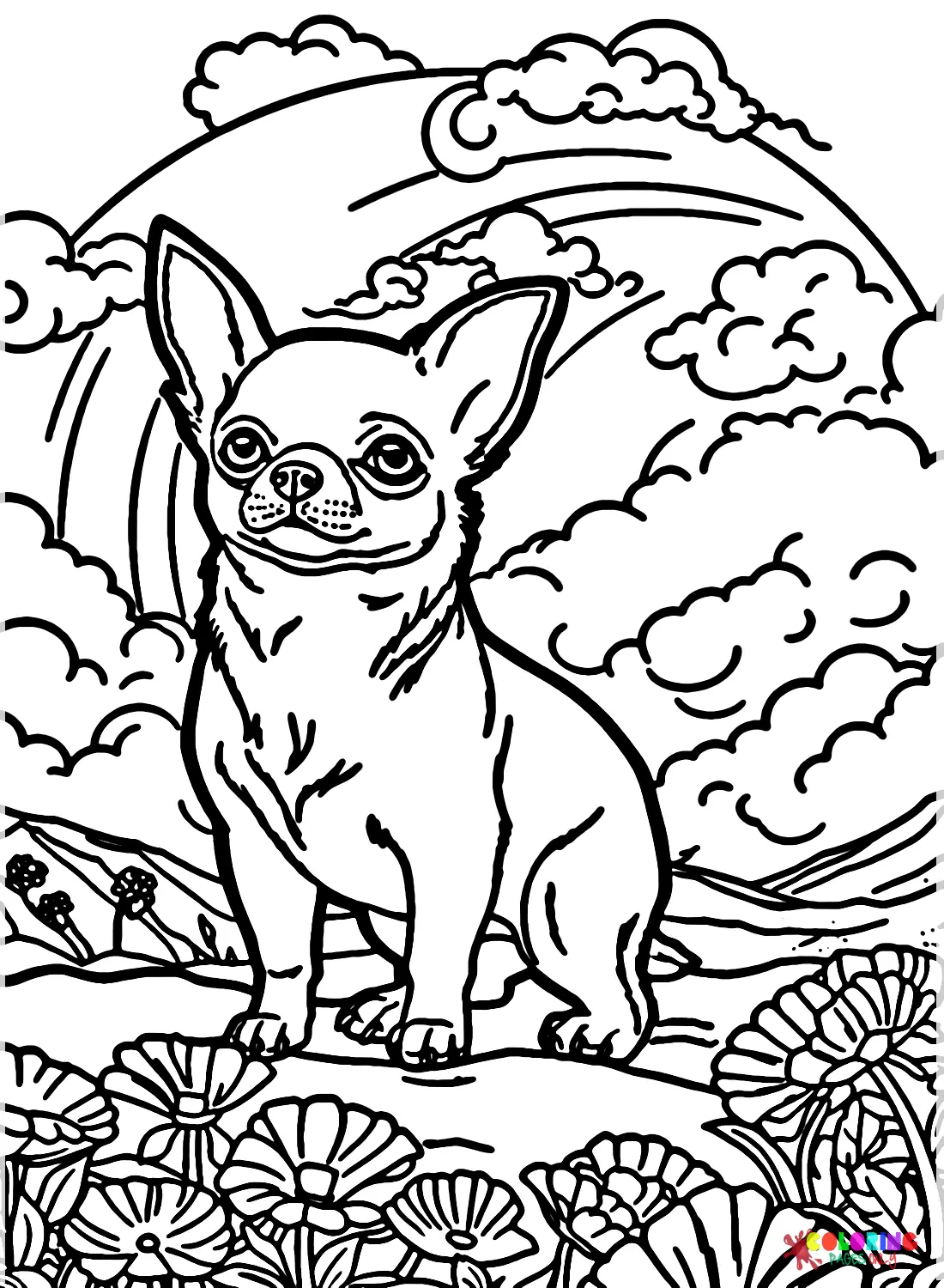 Chihuahua Coloring Pages 1