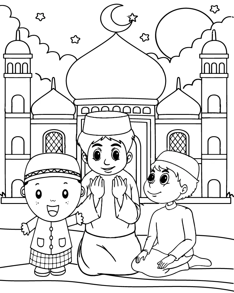 Eid para Criancas para Colorear 14