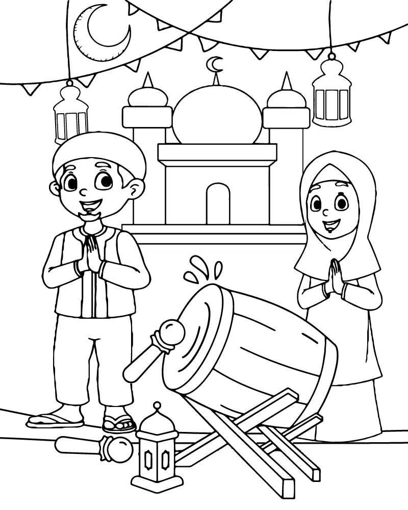 Eid para Criancas para Colorear 16