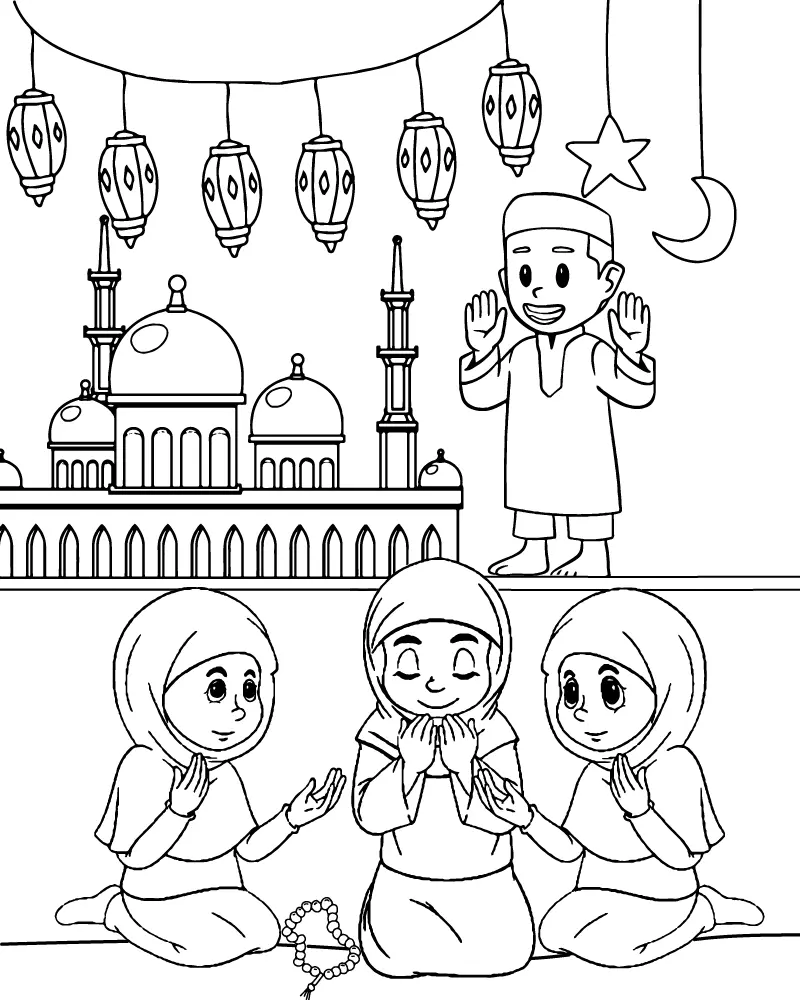 Eid para Criancas para Colorear 17